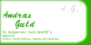 andras guld business card